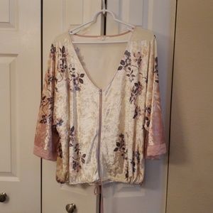 Asian floral print Kimono